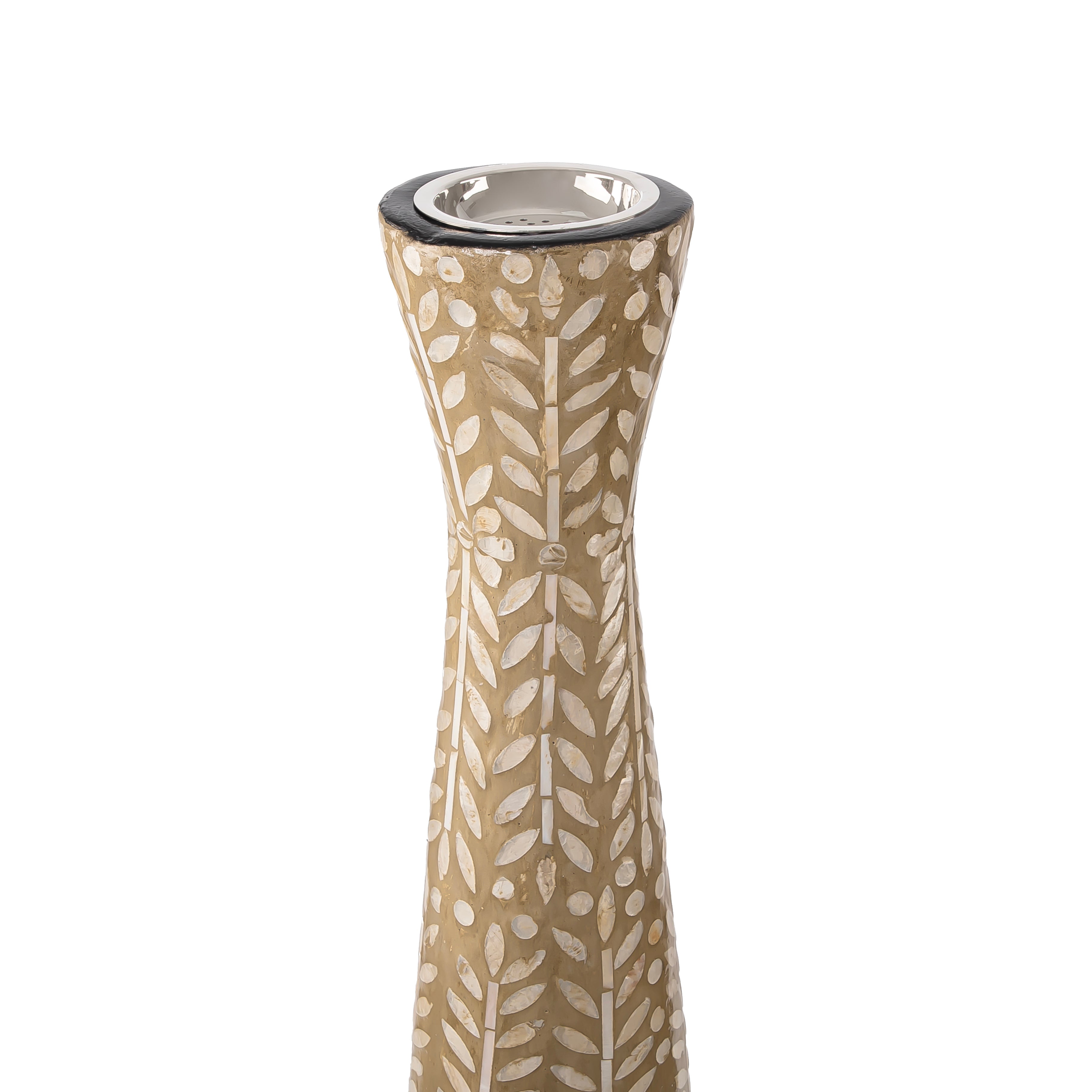 Cylindrical Mabkhara Inlaid with Mother of Pearl