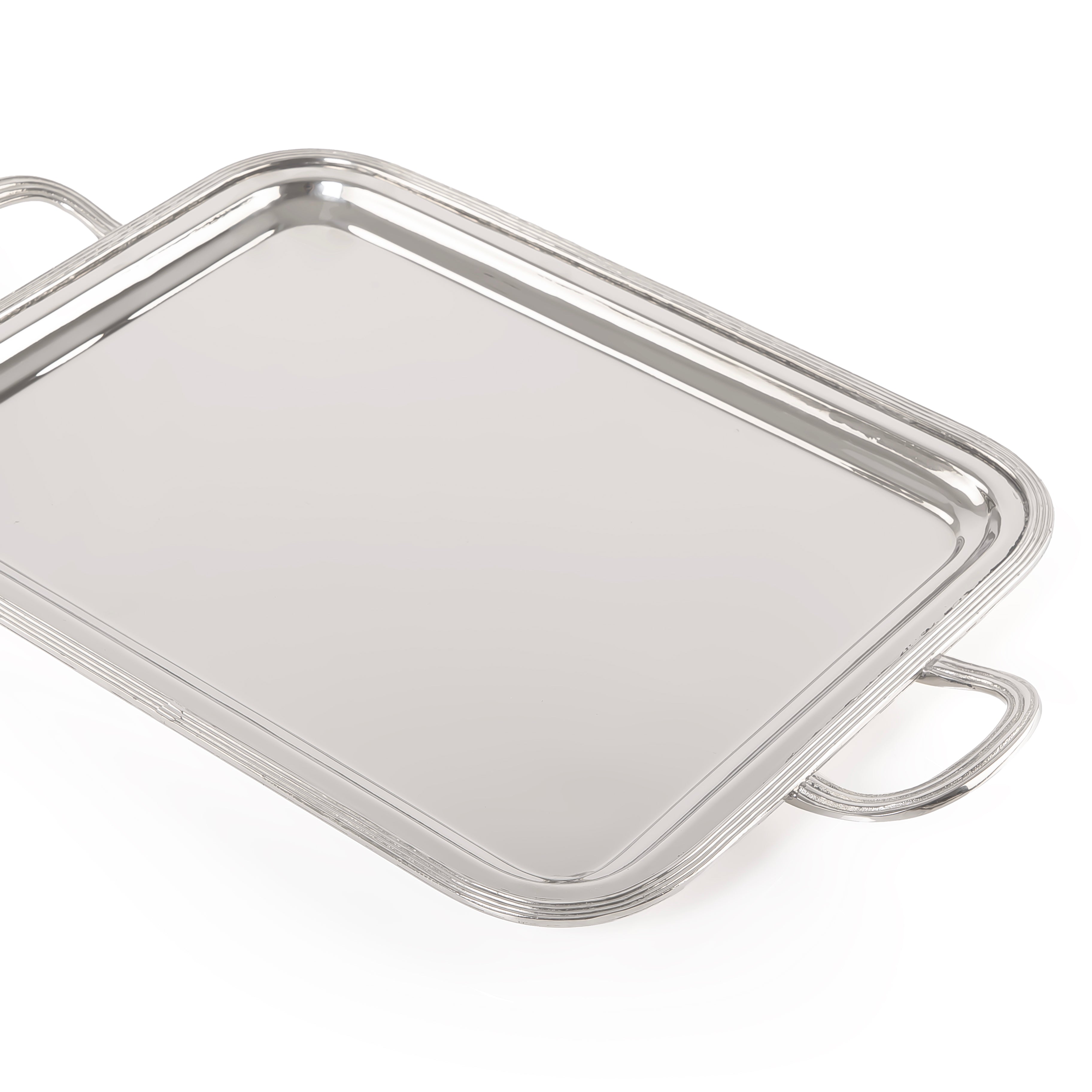 Metal Serving tray with Rectangular Design and Side Handle - Medium