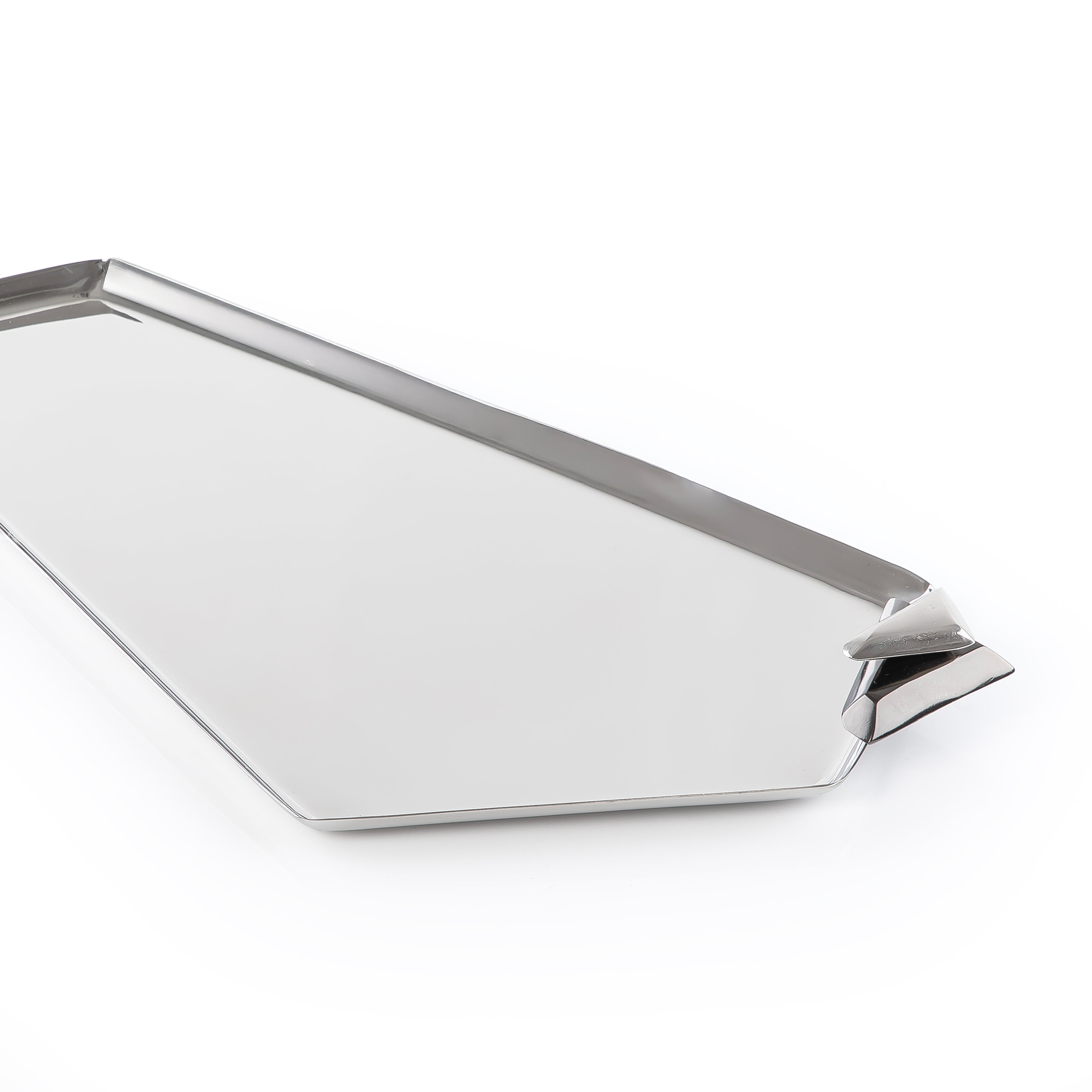 Metal Tray Silver & Black - Medium