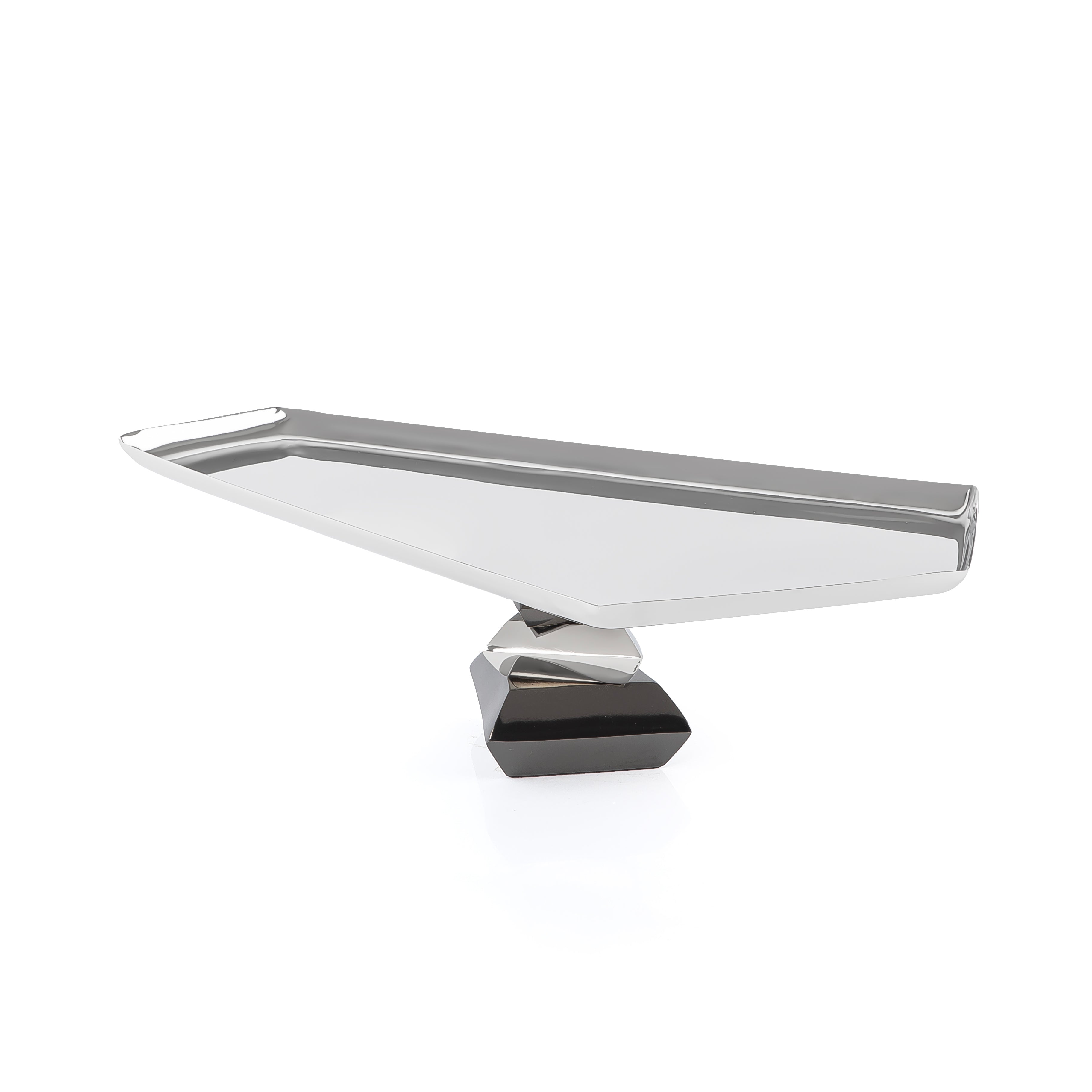 Elegant Metal Serving Stand Dish - Large