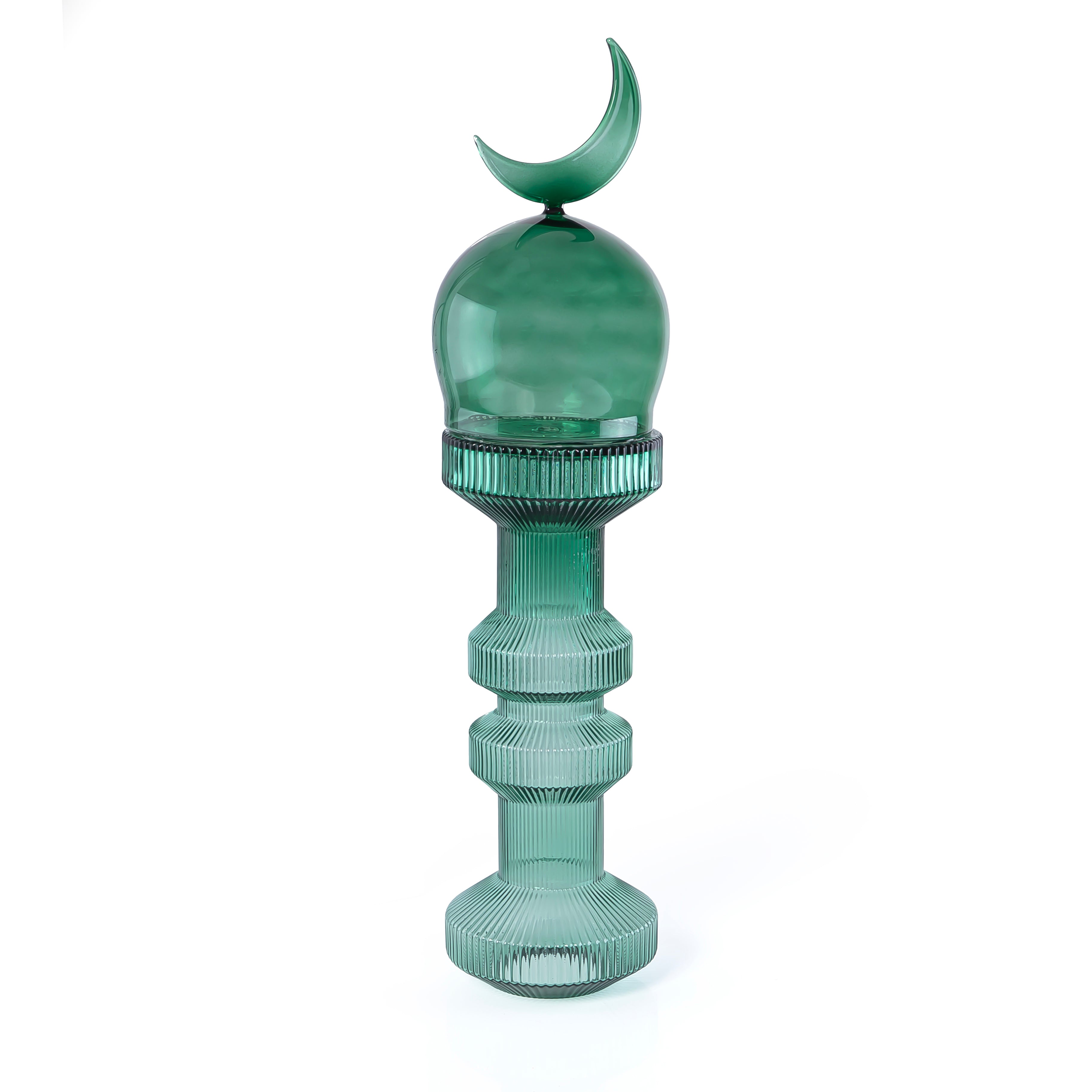 Small Glass Minarets Décor with Gift Box - Green
