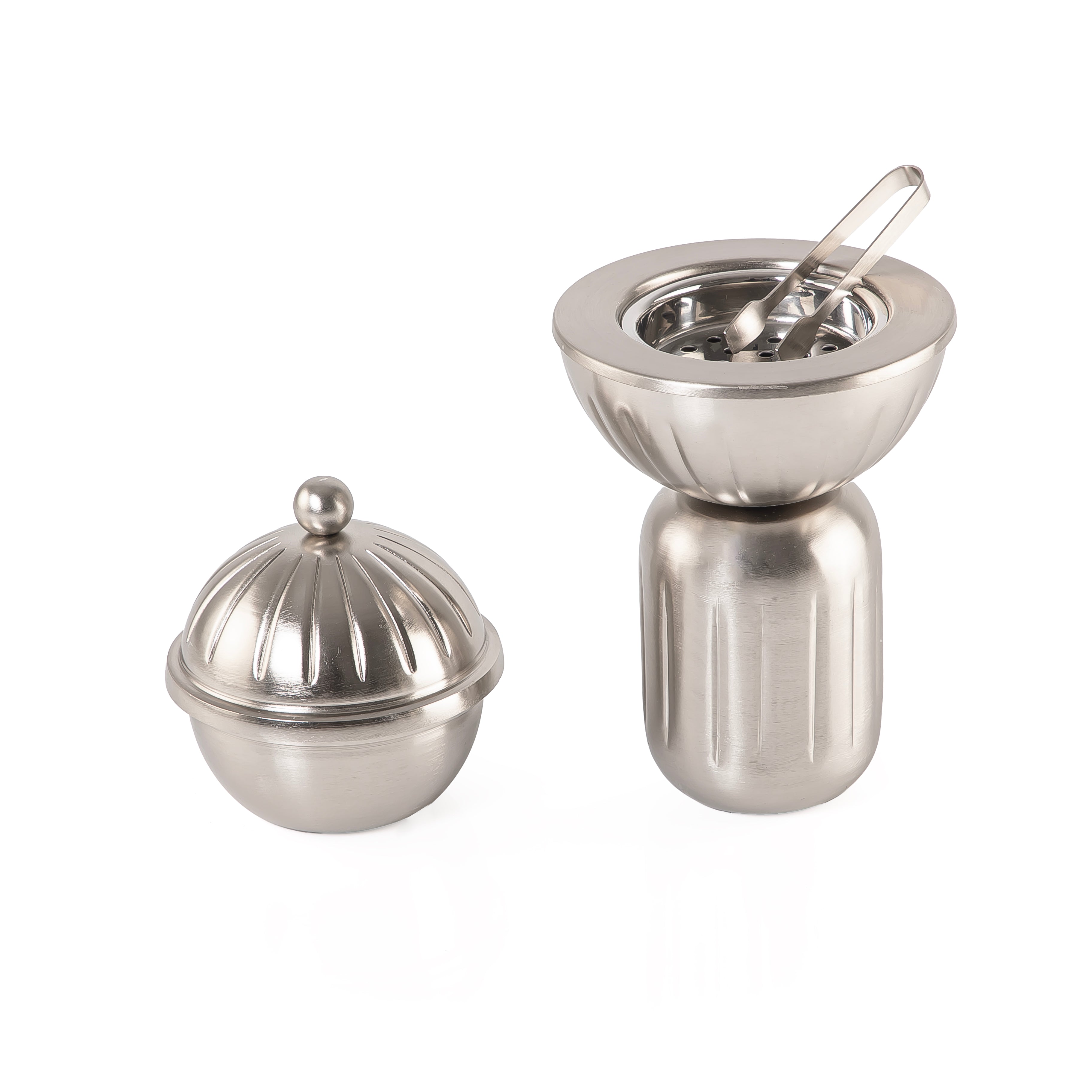 طقم 3 من مبخرة معدنية مع علبة بخور وملقط وبوكس هدية