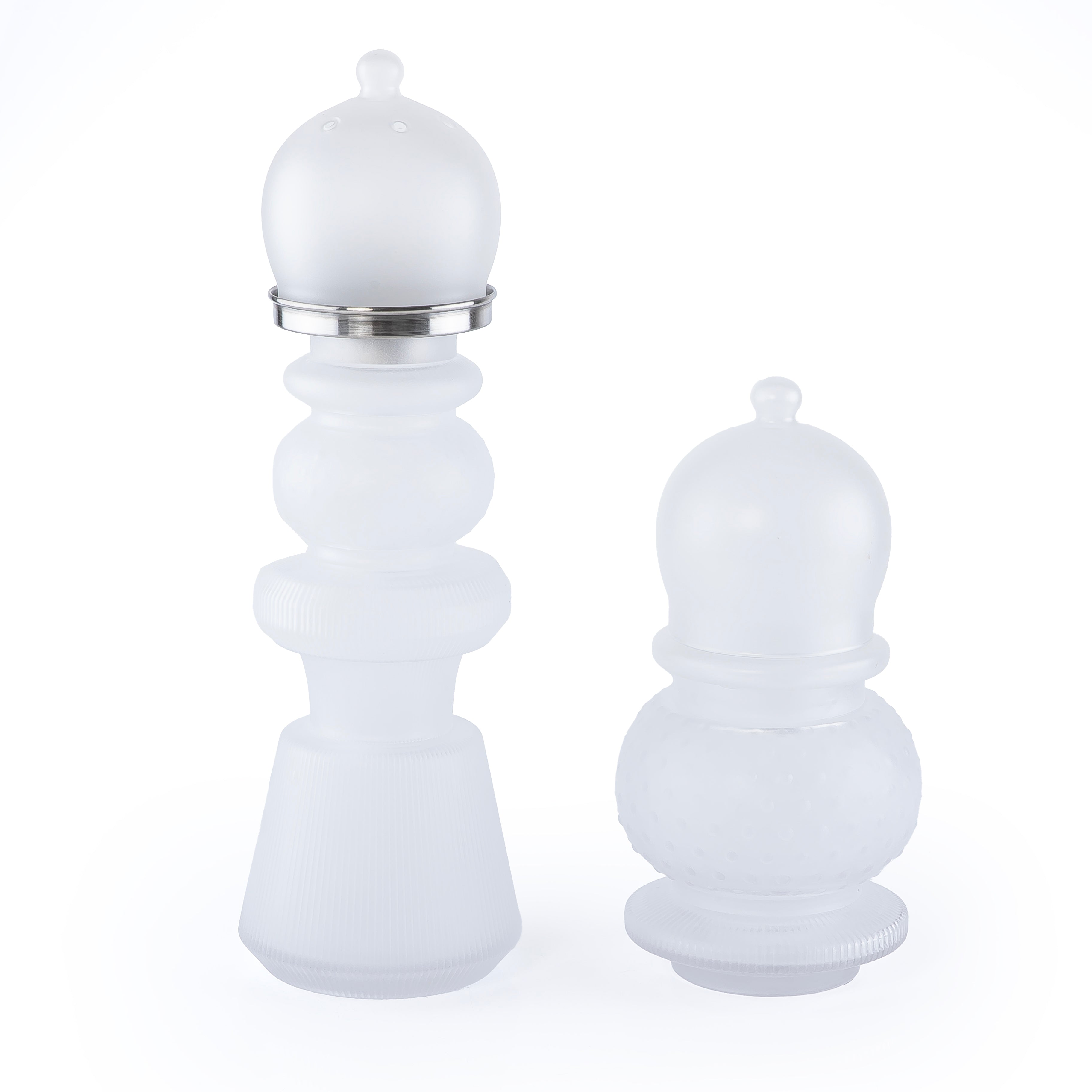 طقم مبخر زجاجي 2 قطعة كبير – أبيض