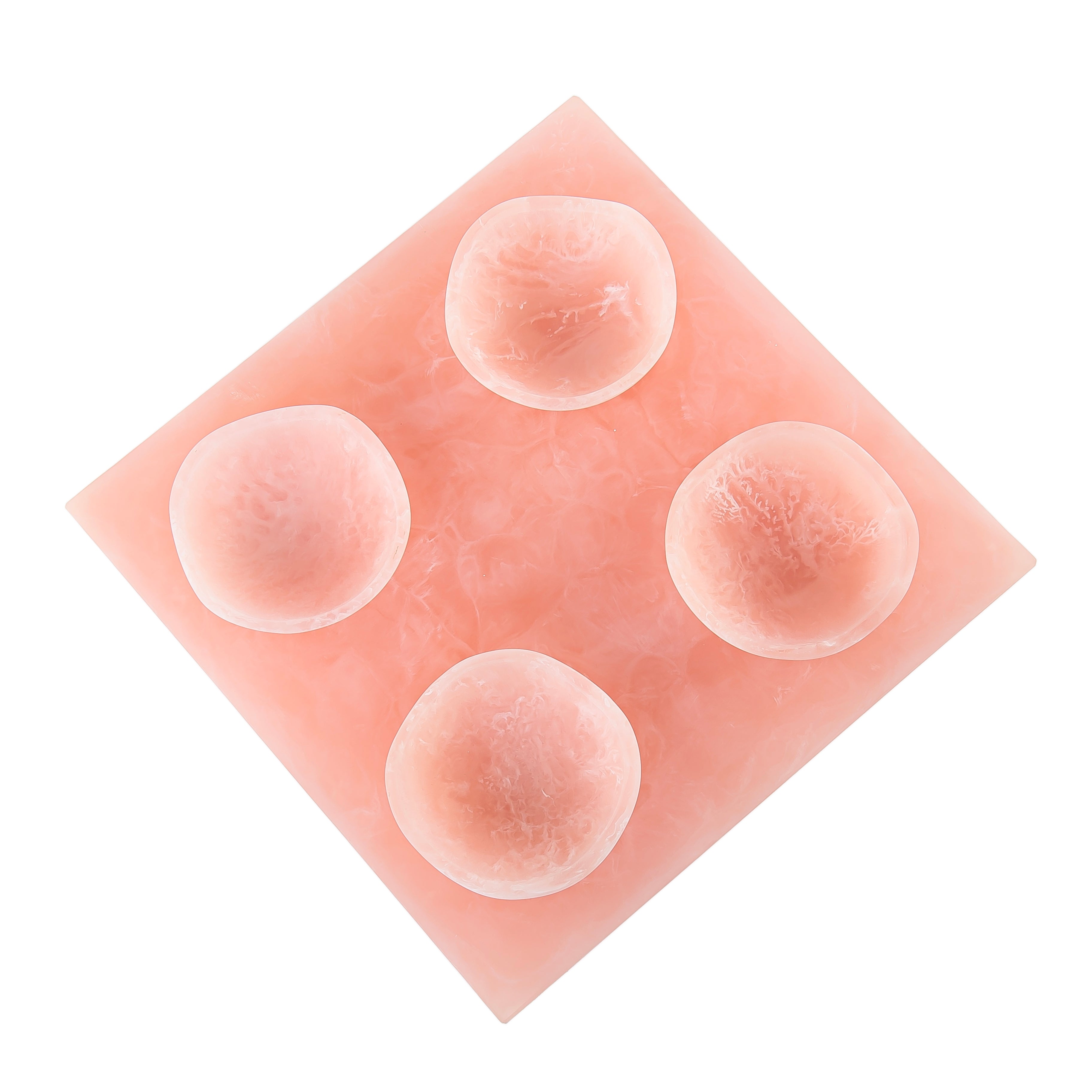 Resin Serving Set with 4 Small Bowls and Tray