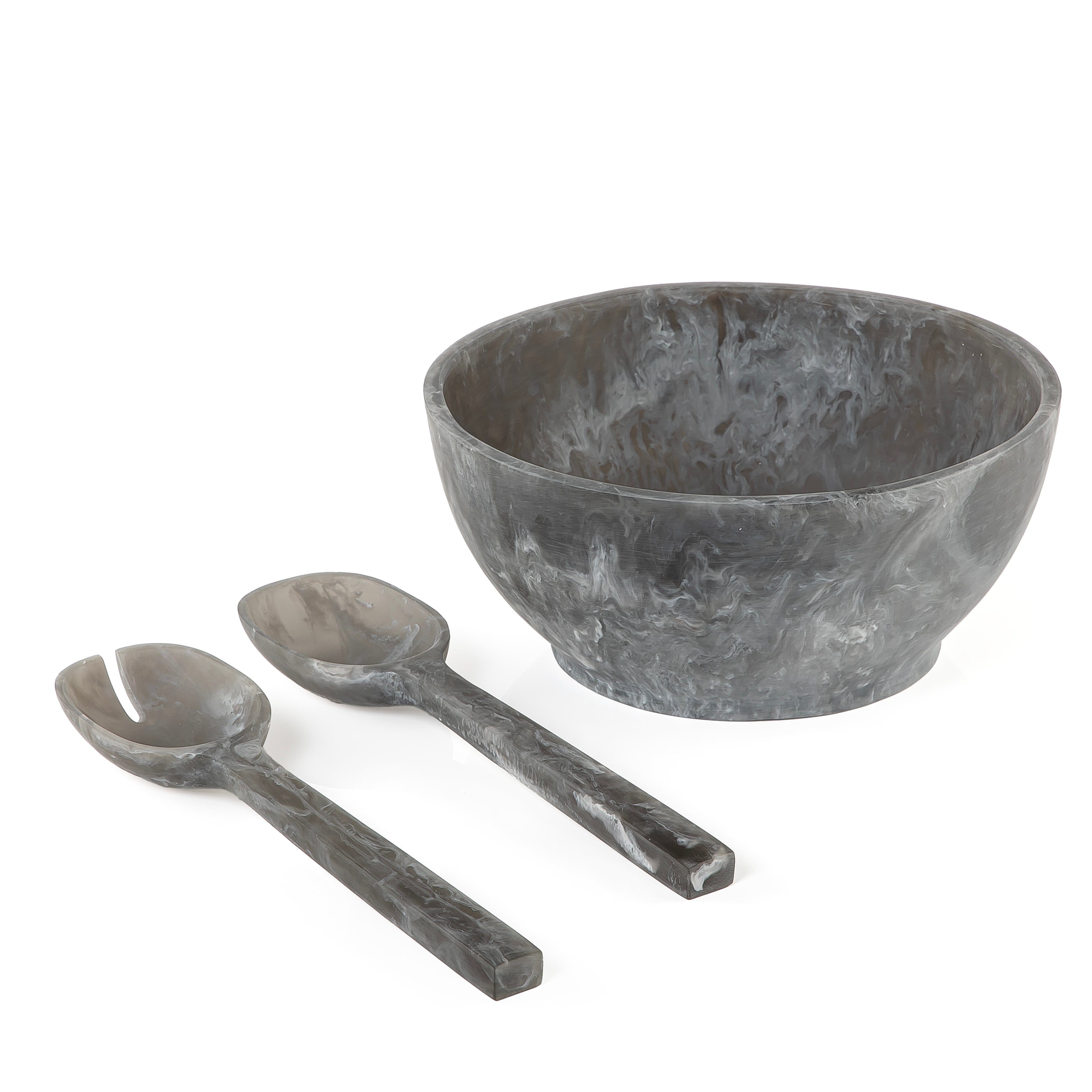 Resin Serving Set with Bowl and Two Spoons