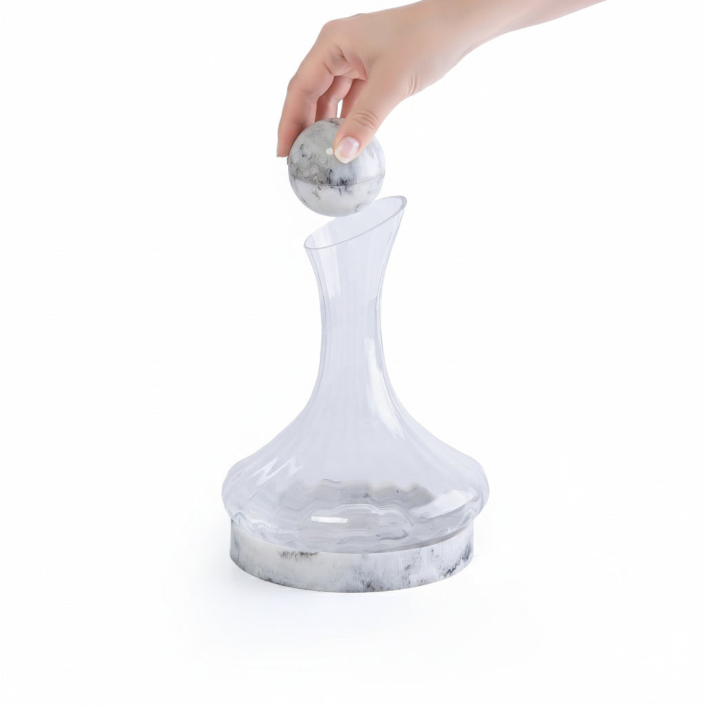 1.8L Glass & Resin Jar - Black&white