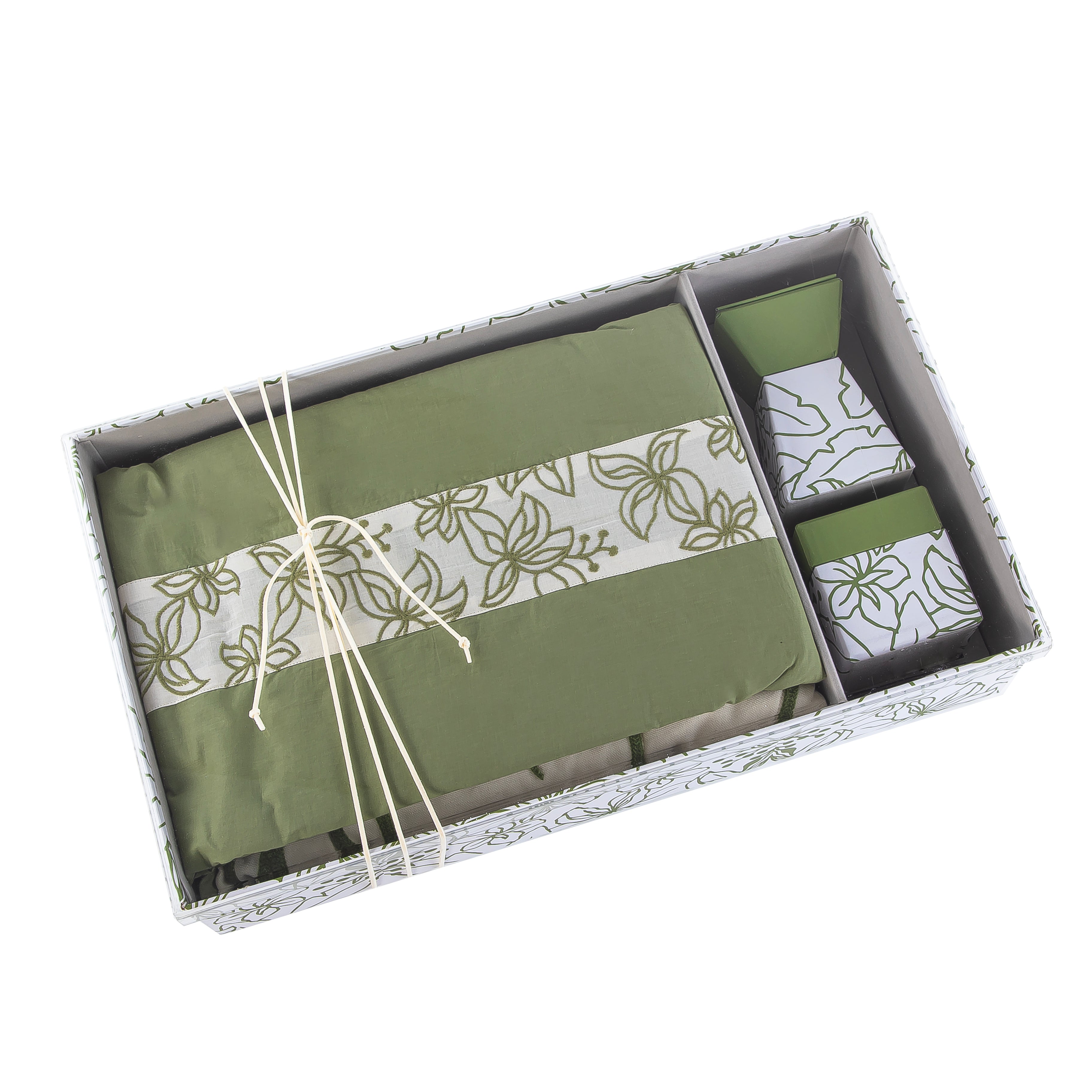 Prayer set box with acrylic cover - green