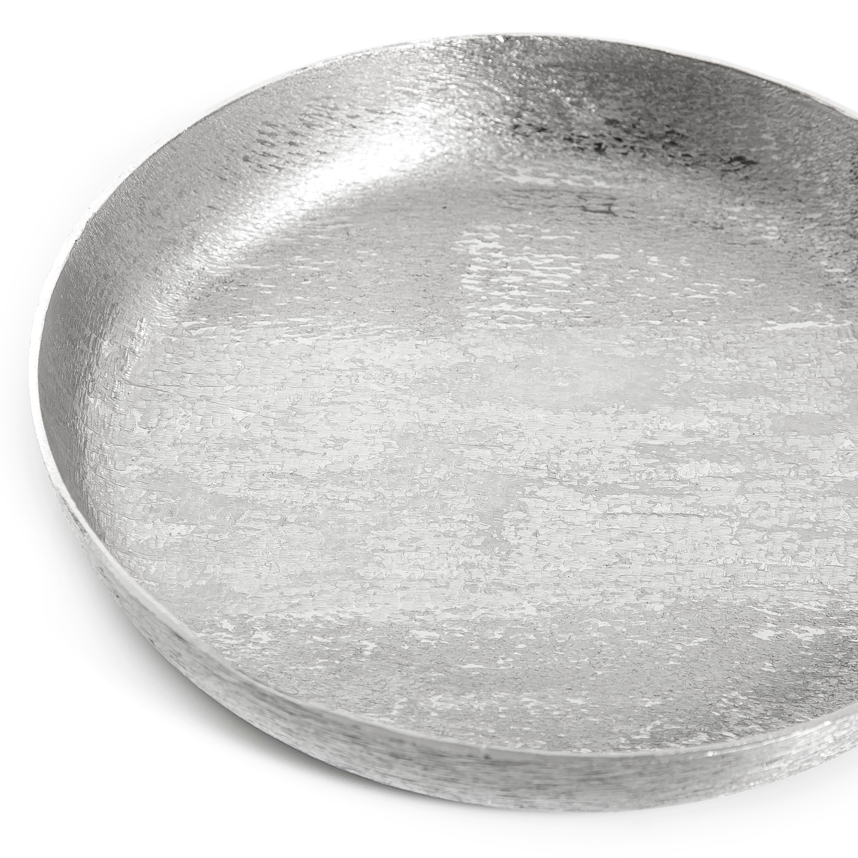 Silver round Metal Tray
