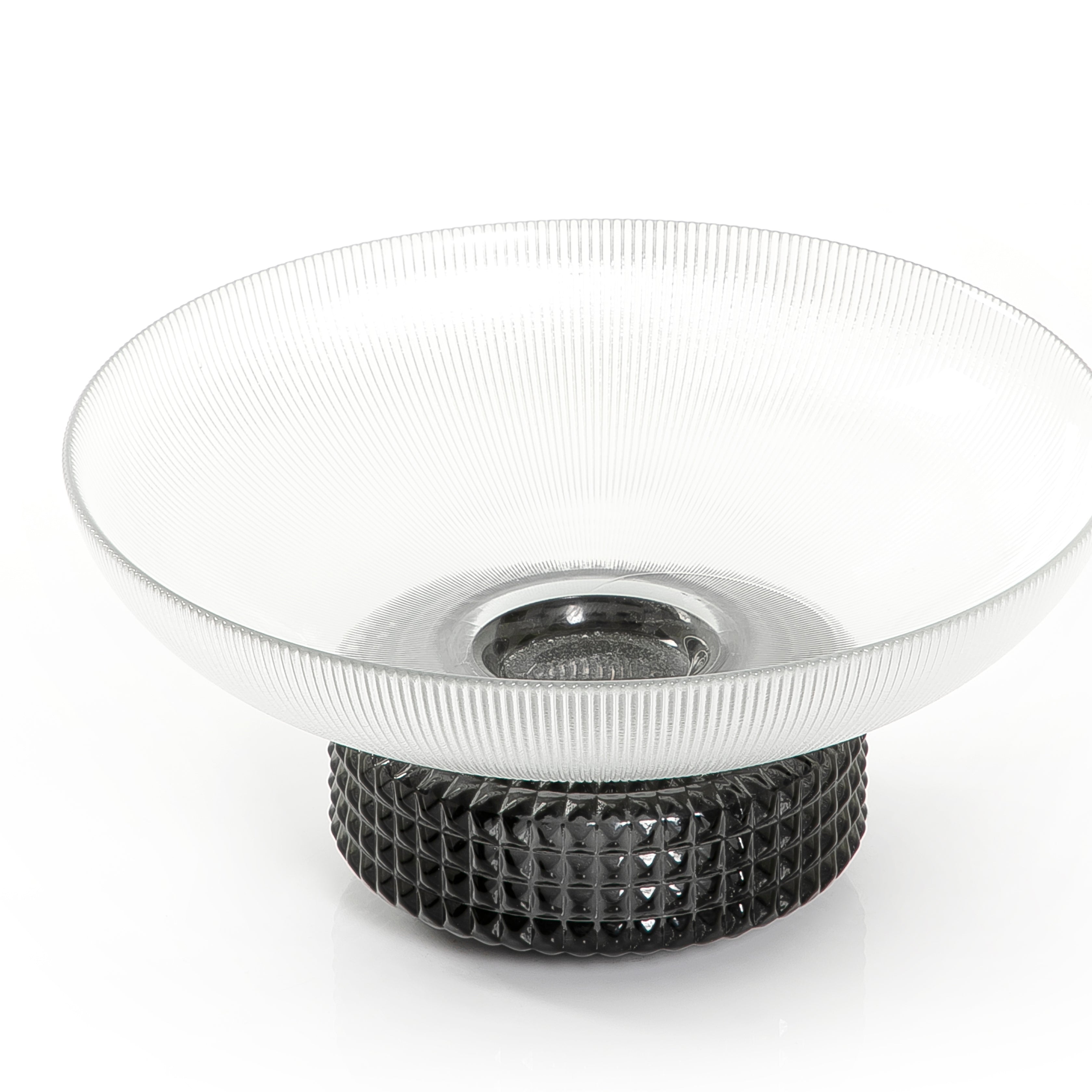 Glass Bowl With Black Base