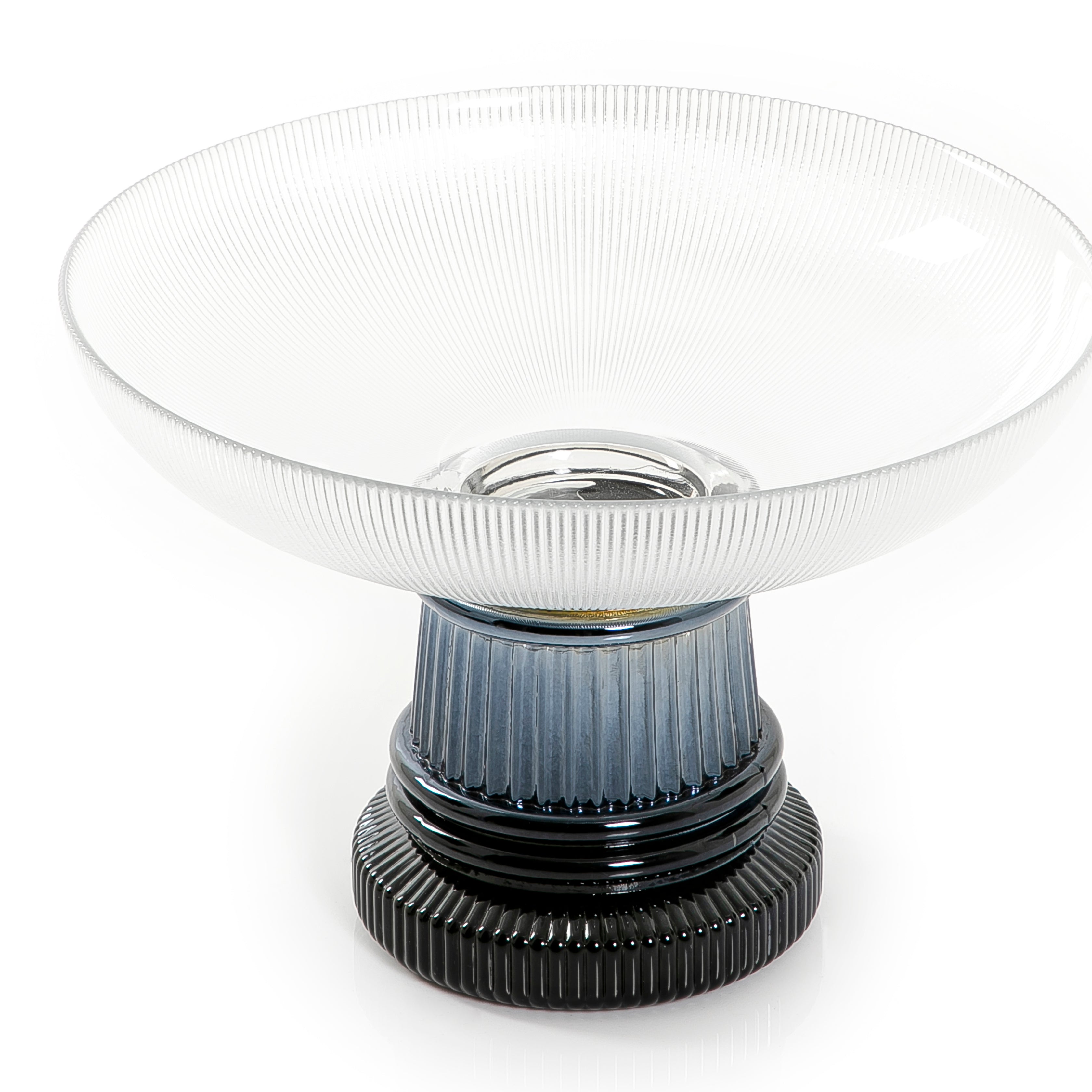 Glass Bowl With Black Base