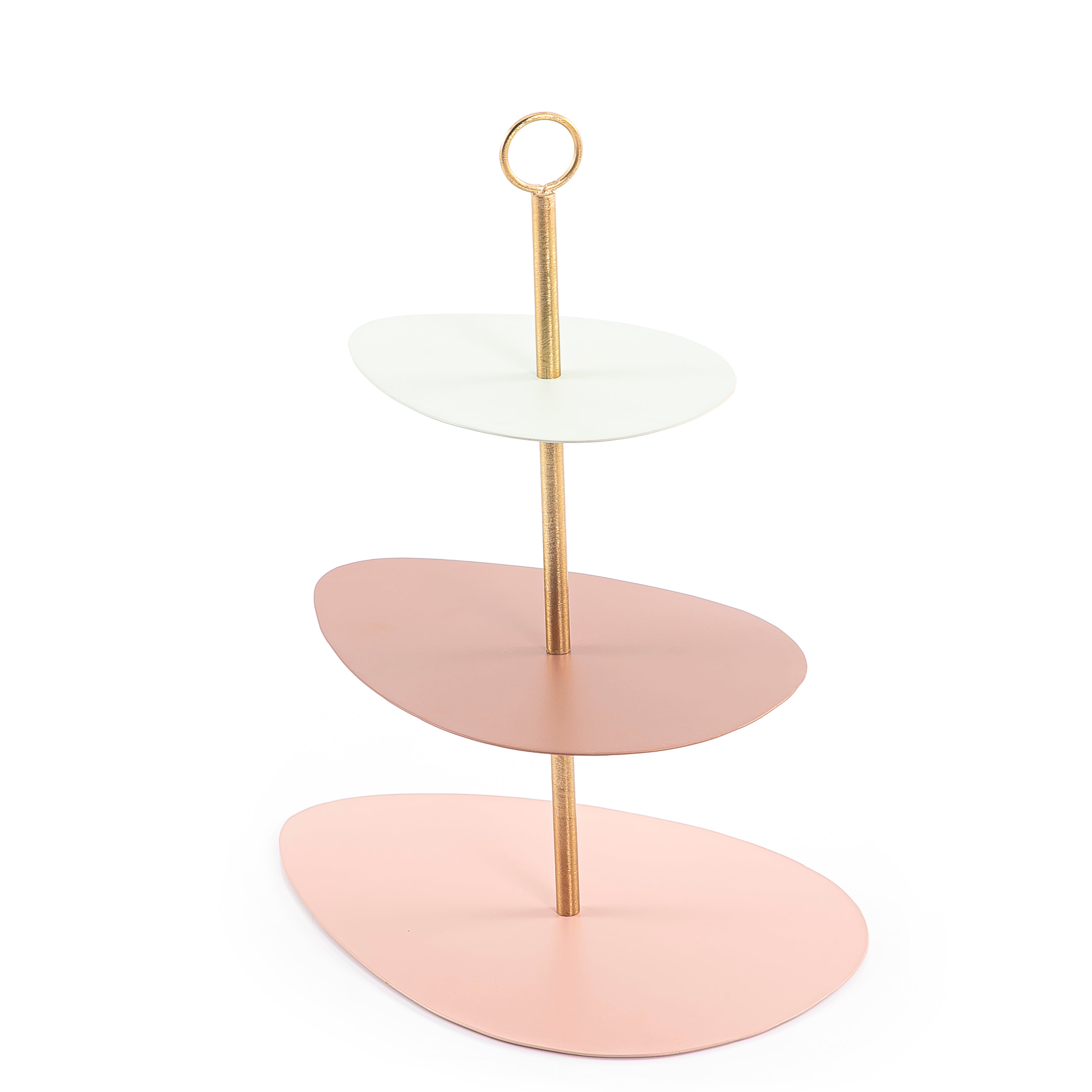 Three-Tier Metal Stand with Handle