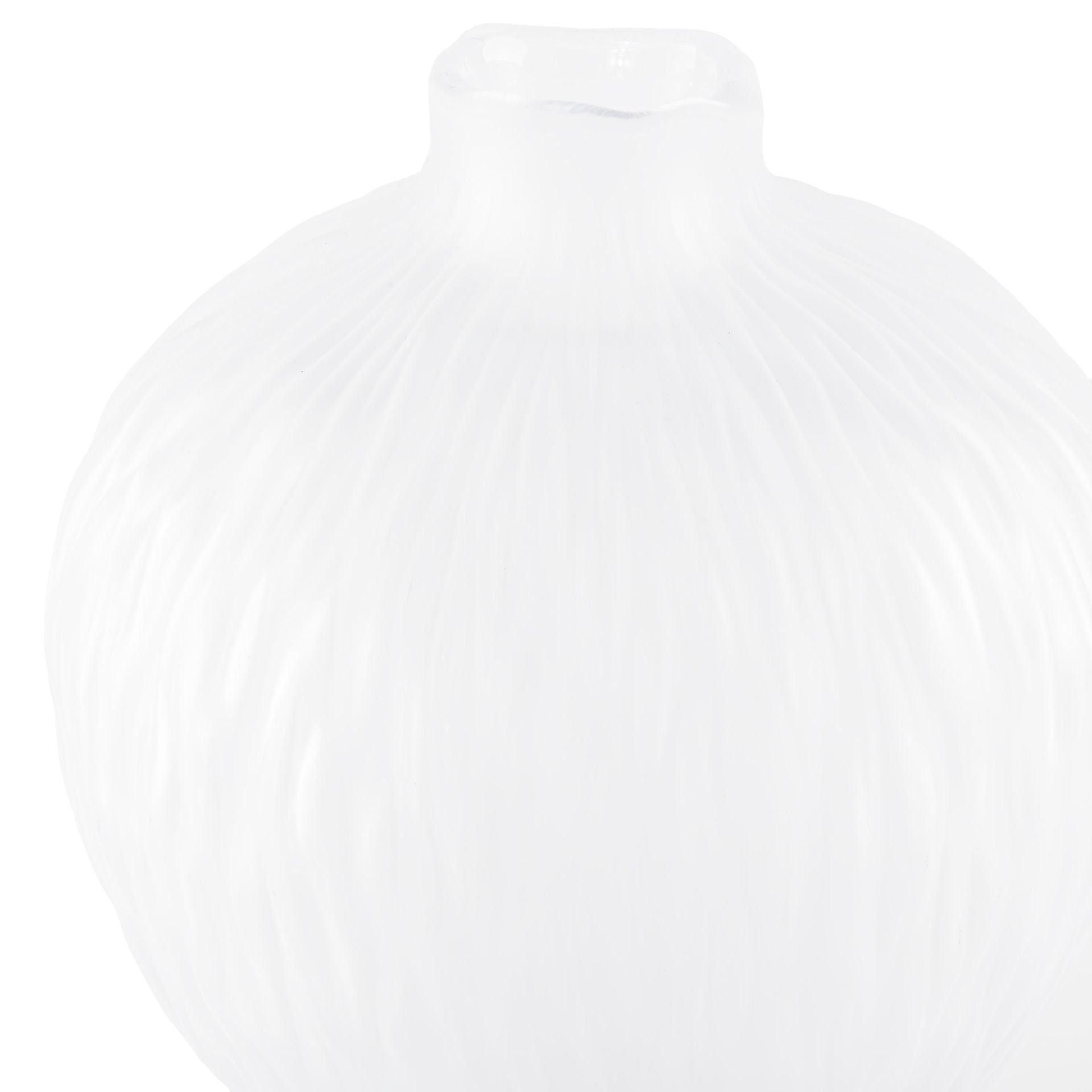 Elegant white glass vase