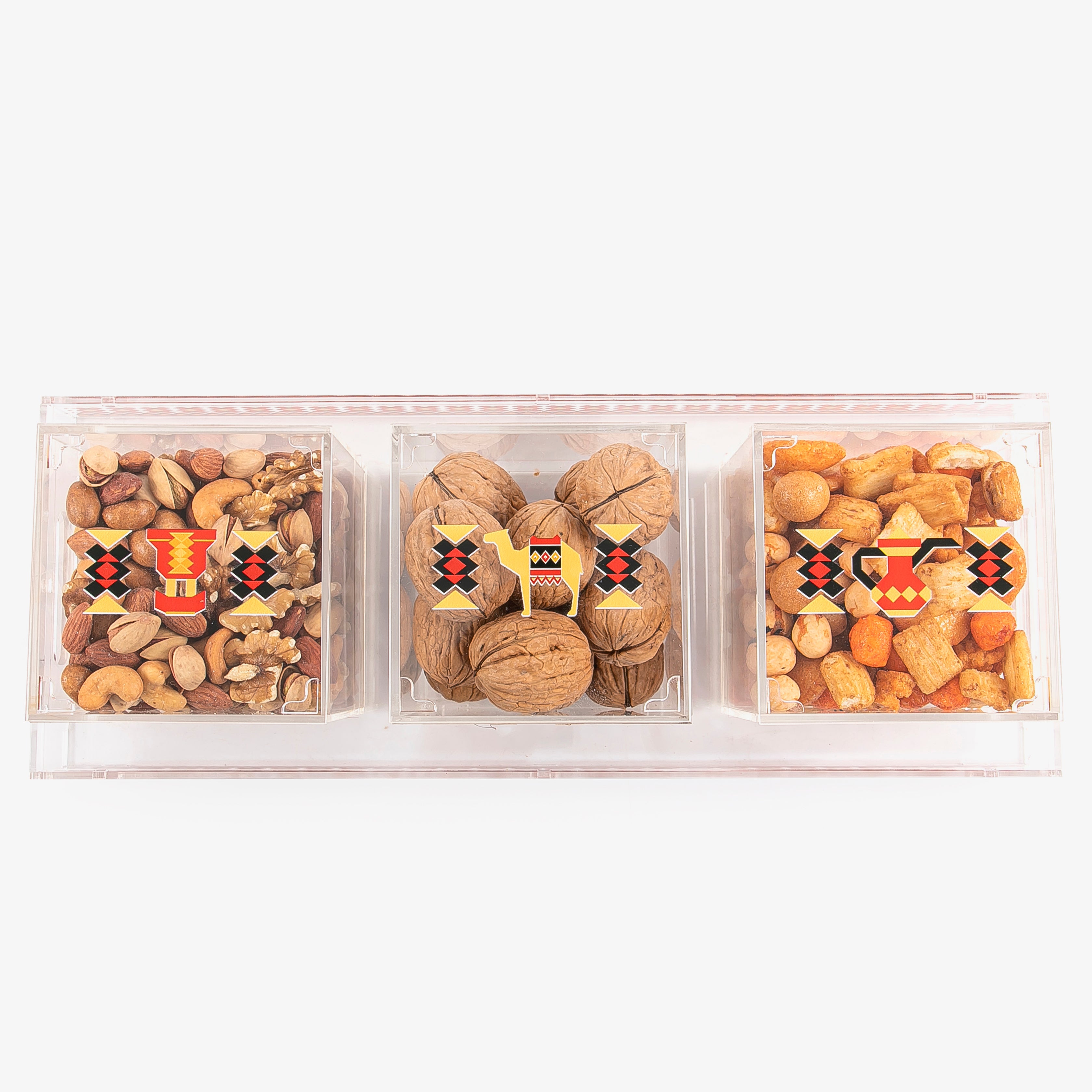 Acrylic Tray with 3 Sadu Design Containers and Gift Box