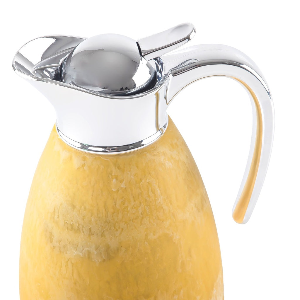 Durable 1.0L resin thermos - lemon yellow