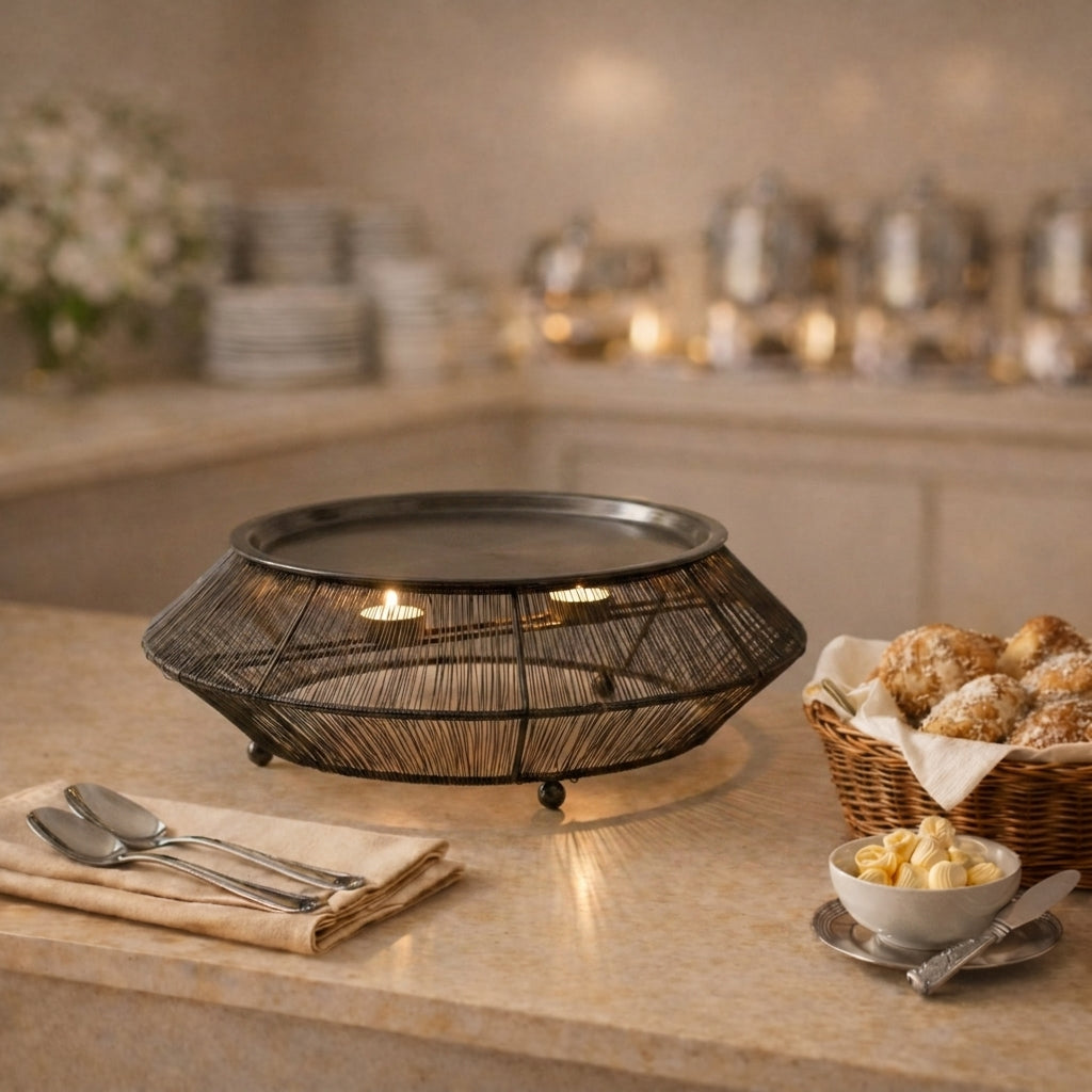 Silver Round Metal Stand