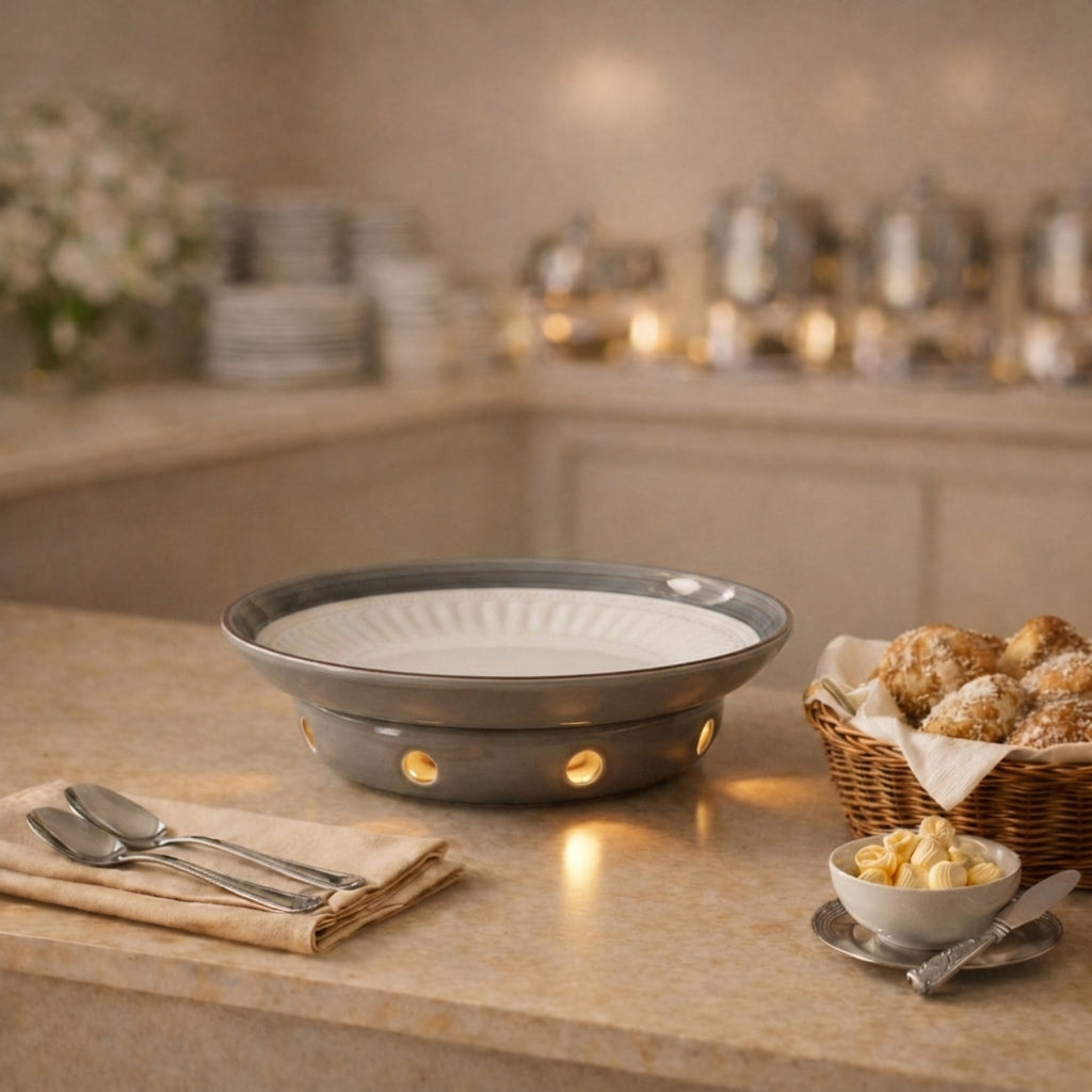 CERAMIC PLATE WITH STOVE STAND