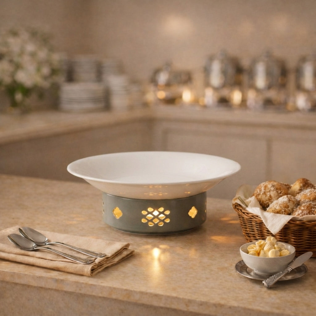 CERAMIC PLATE WITH STOVE STAND
