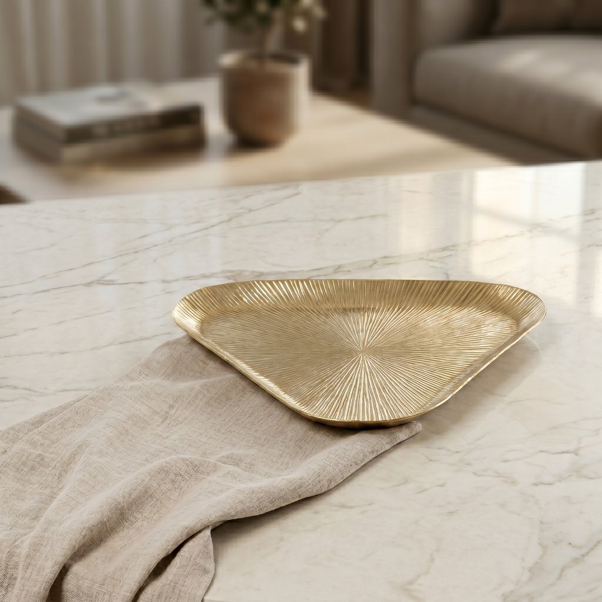 Gold Triangle Metal Plate