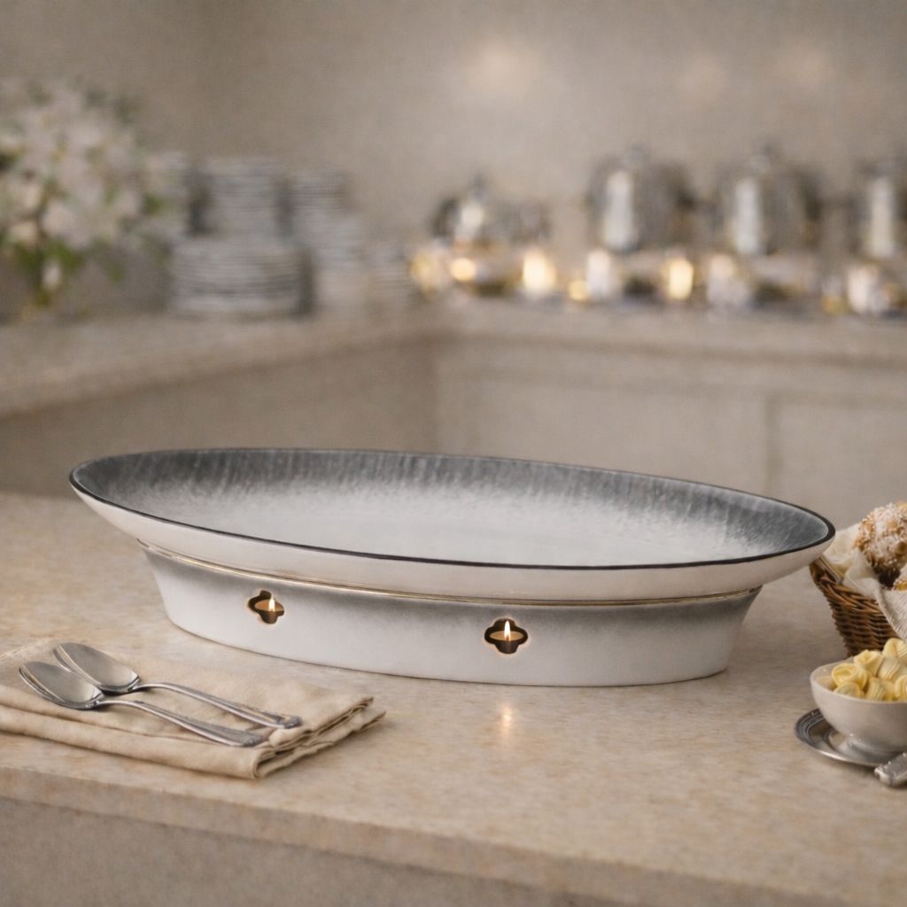 CERAMIC PLATE WITH STOVE STAND