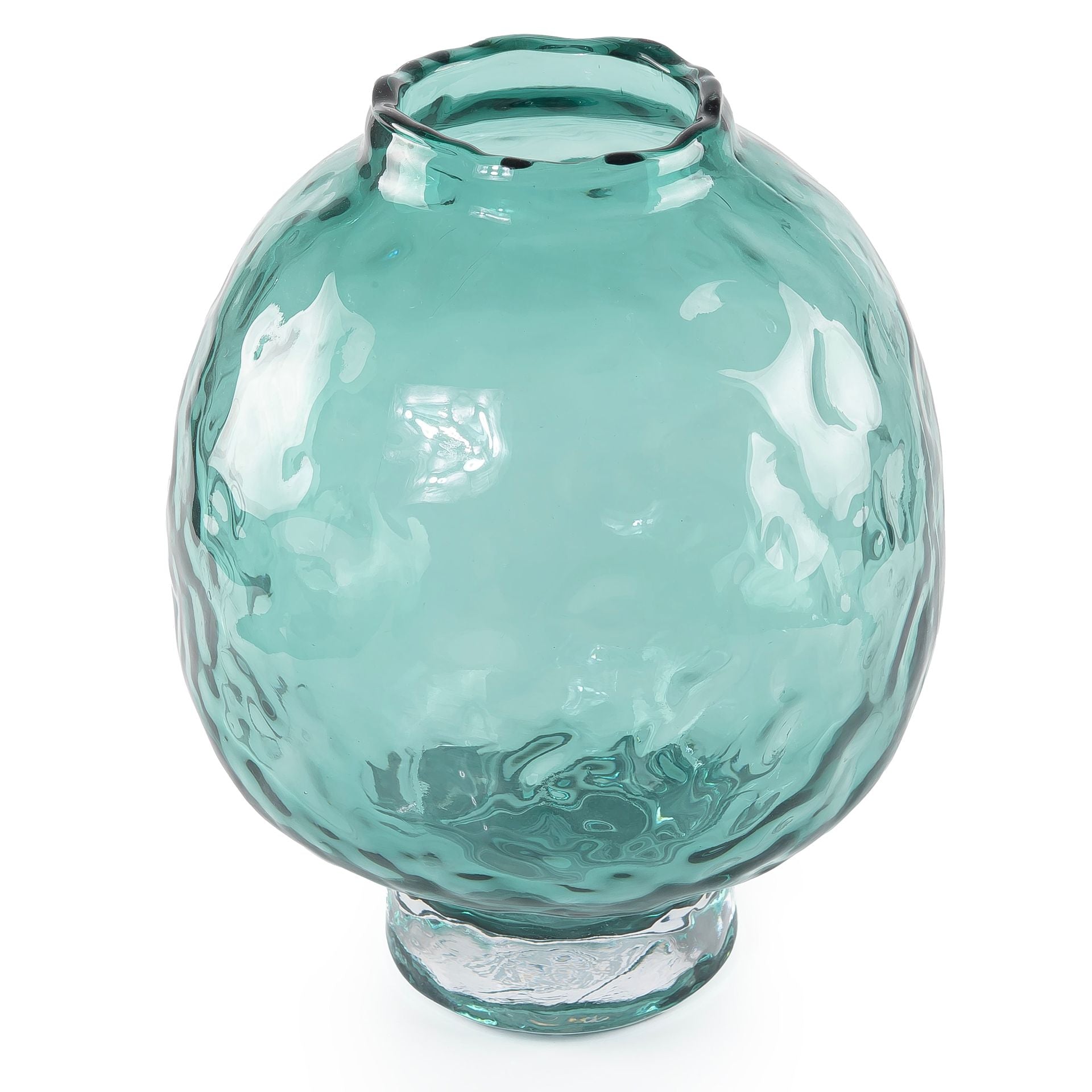 Dark green - transparent glass vase