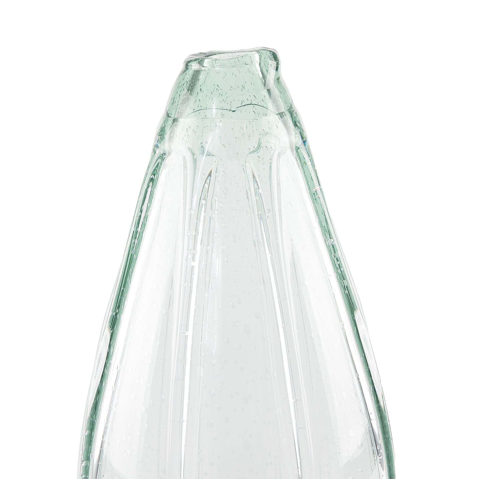 Traditional transparent glass vase