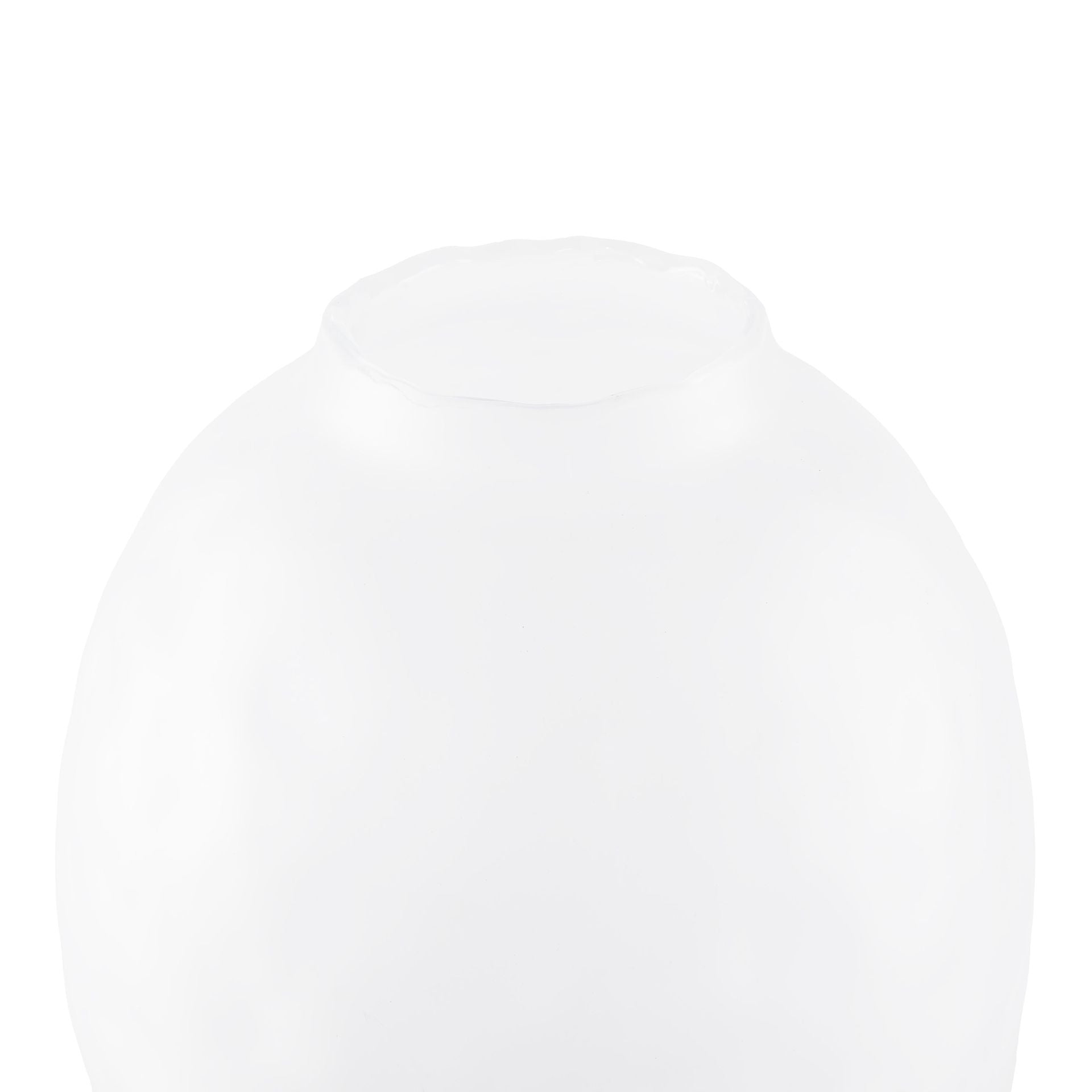 Elegant white glass vase - large