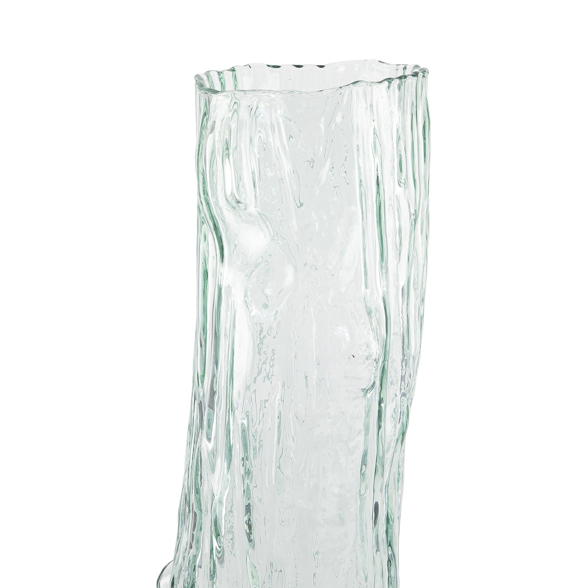 Traditional transparent glass vase
