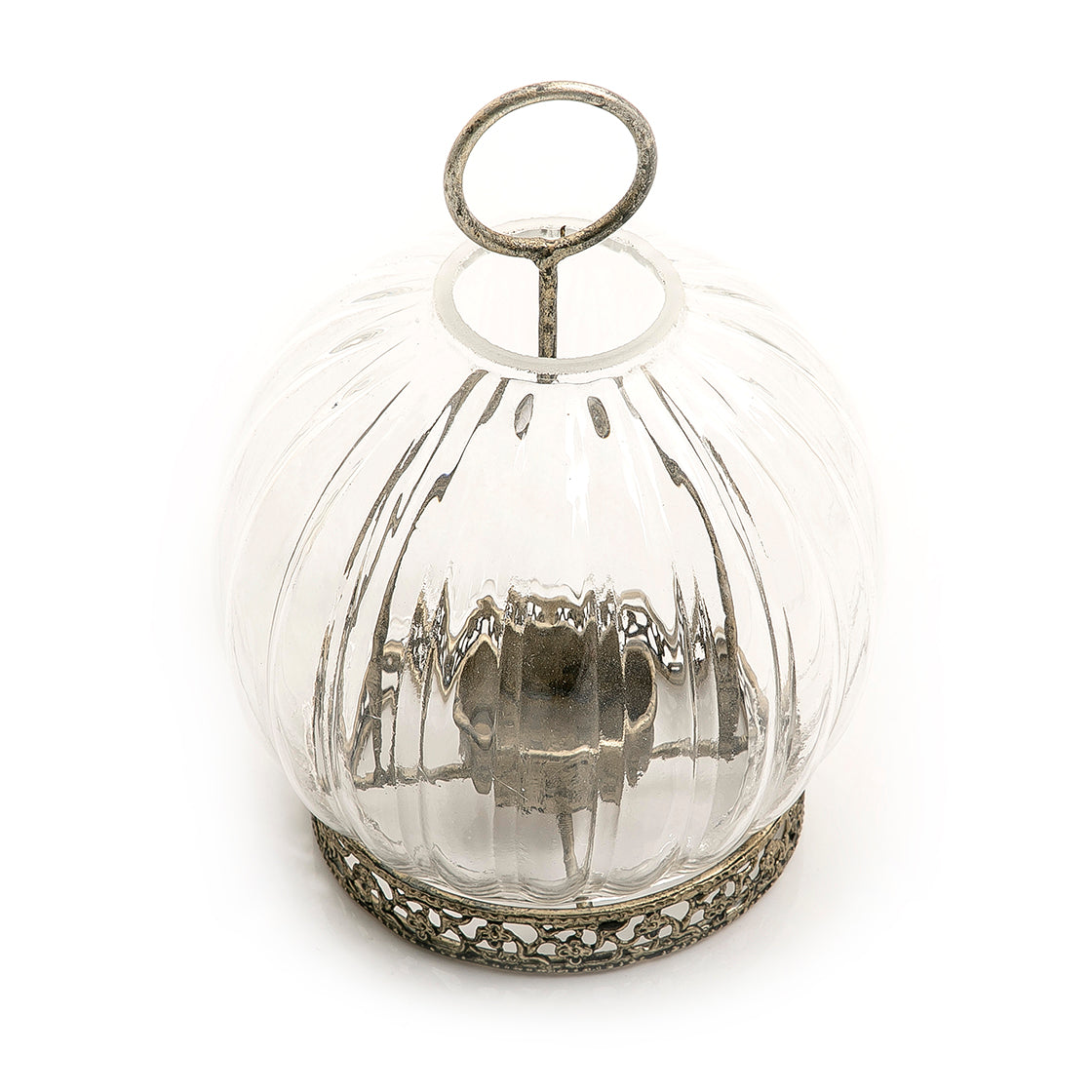 Metal and glass candle holder (7090478121155)