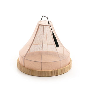 Rattan tray with linen cover (7090532548803)