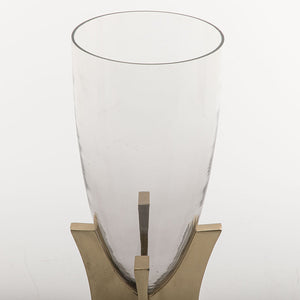 Glass and metal vase small size (7090440929475)