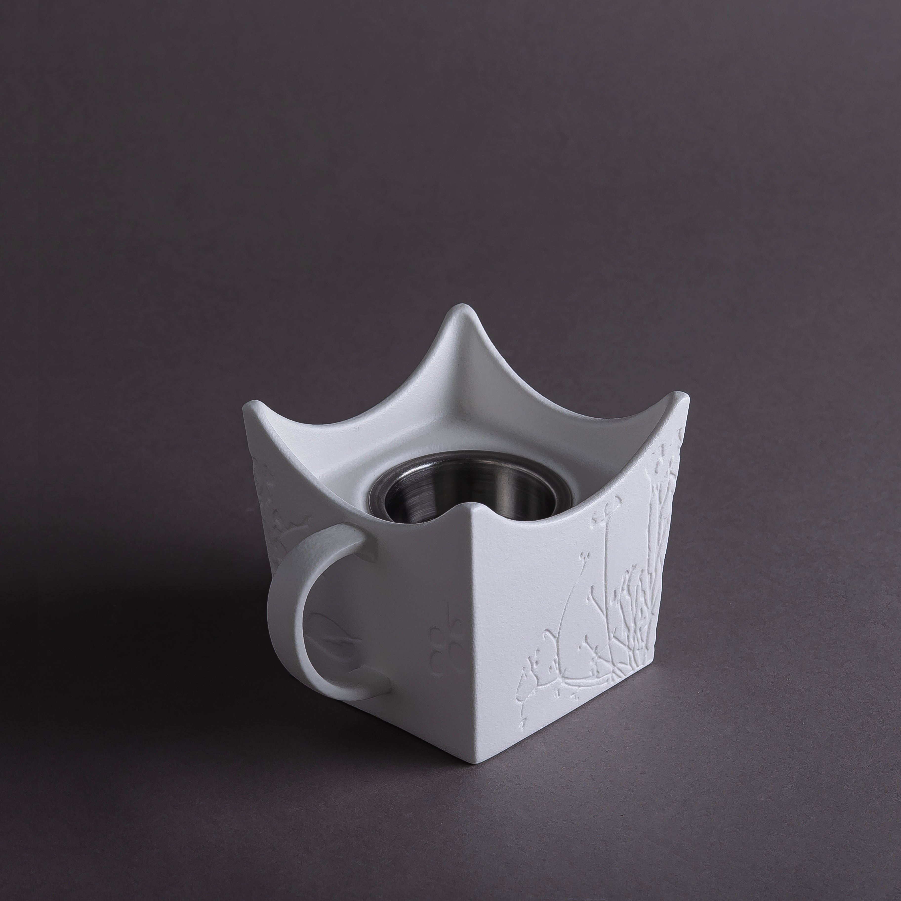 Matt White Ceramic Mabkhar