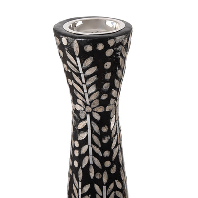 مبخرة فخمة من الصدف بتصميم أسطواني مزخرف - وسط