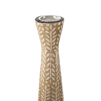 مبخرة فخمة من الصدف بتصميم أسطواني مزخرف - وسط