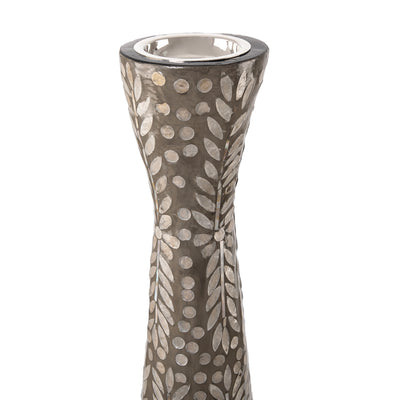 مبخرة فخمة من الصدف بتصميم أسطواني مزخرف - وسط