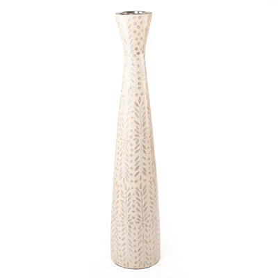 مبخرة فخمة من الصدف بتصميم أسطواني مزخرف - وسط