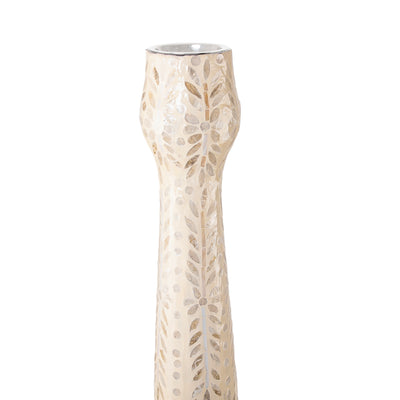 مبخرة فخمة من الصدف بتصميم أسطواني مزخرف - كبير