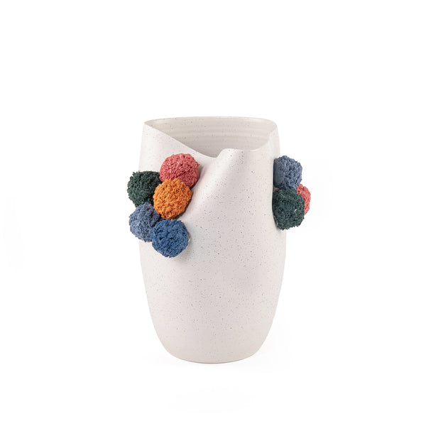 Ceramic Vase with Colorful Accents