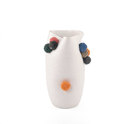 Ceramic Vase with Colorful Accents