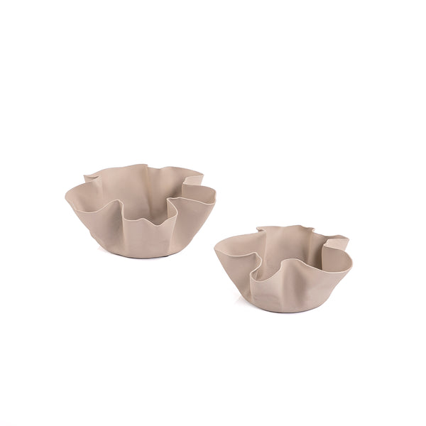 Set of Irregular Round Metal Bowls - Small