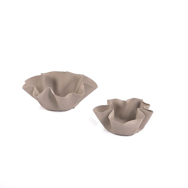 Set of Irregular Round Metal Bowls - Small