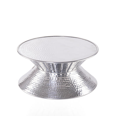 Double-Sided Aluminum Dish with Acrylic Lid 
and Mother of Pearl Handle - Large