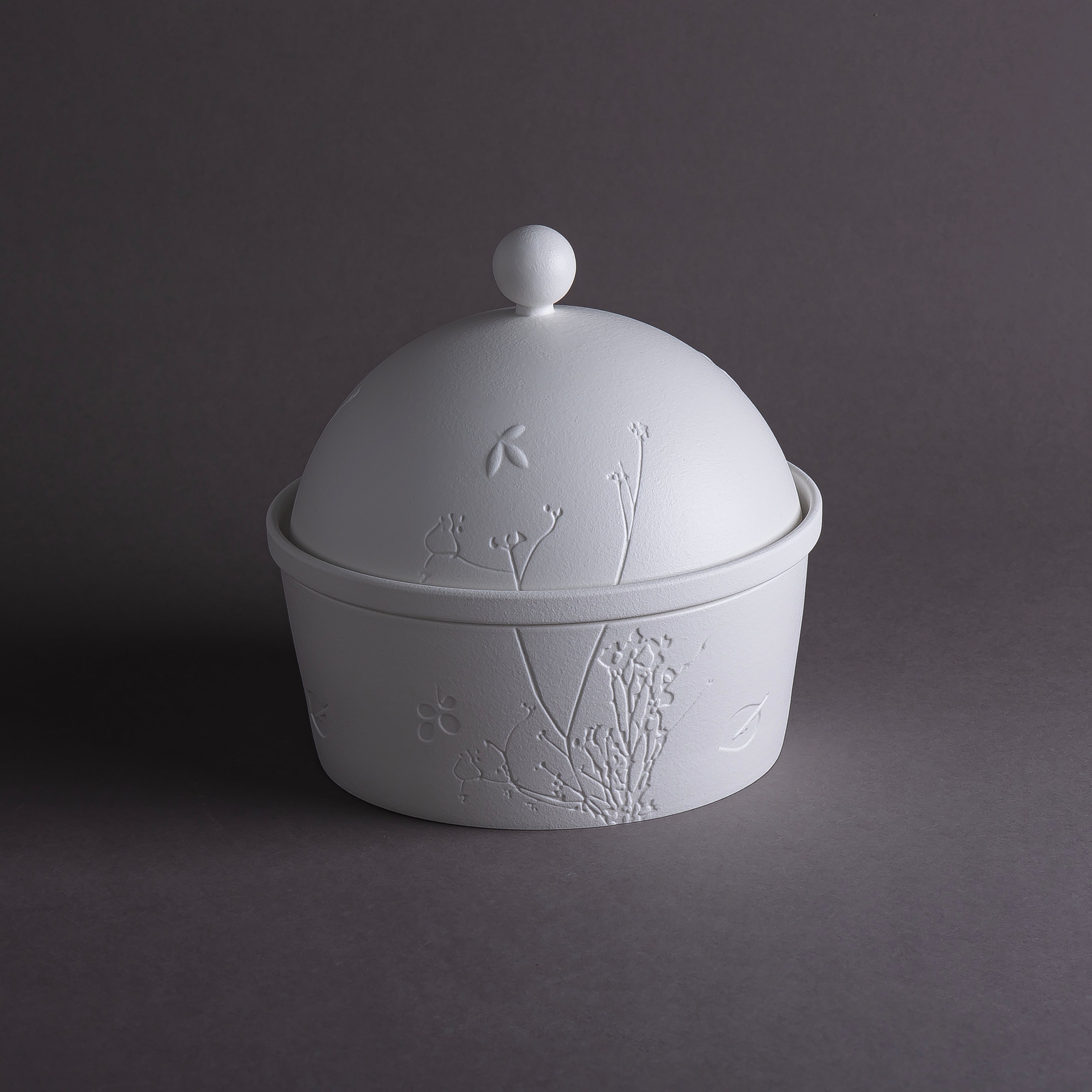 Matt White Ceramic Bowl with cover