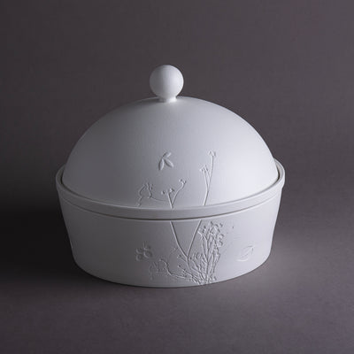 Matt White Ceramic Bowl with cover