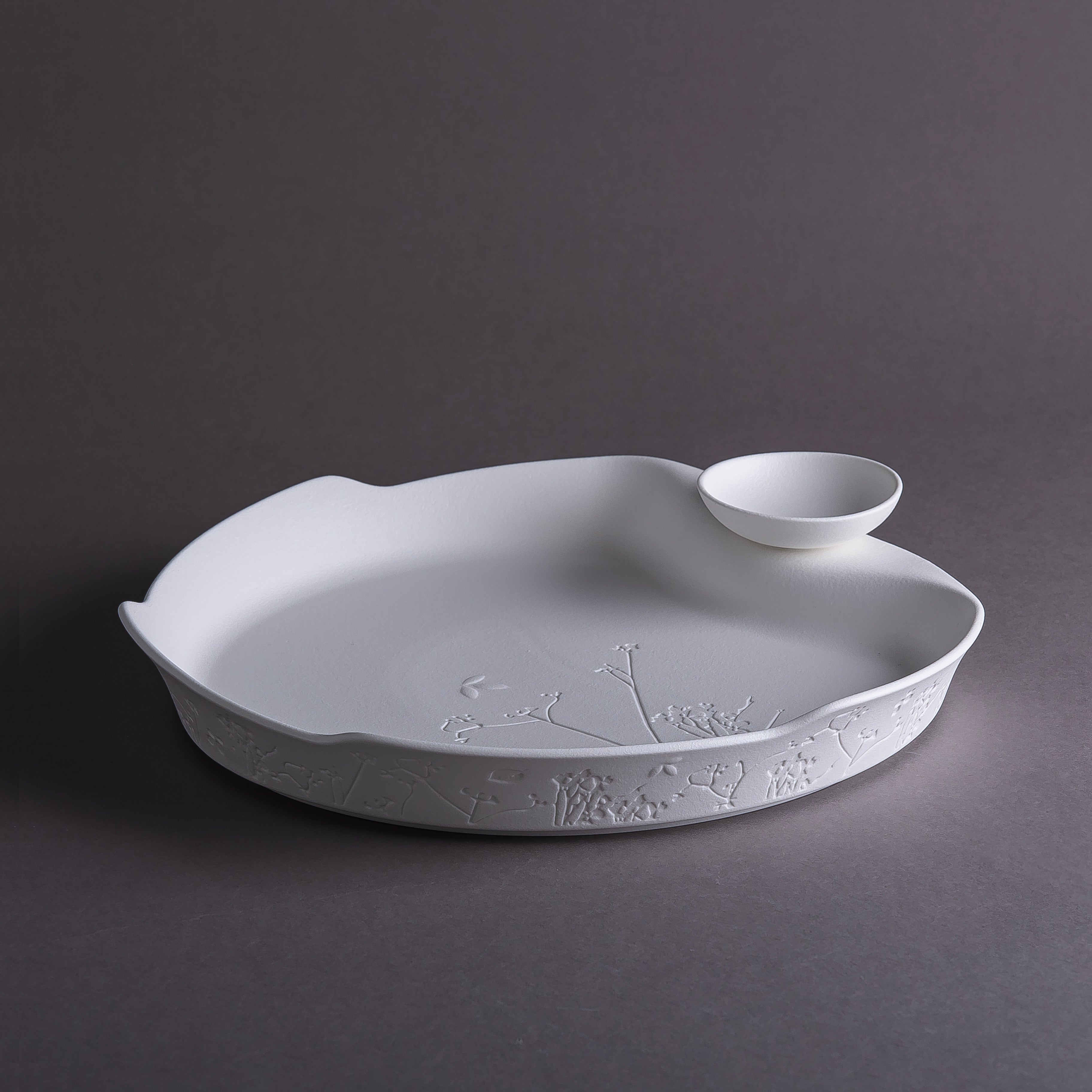 Matt White Ceramic Serving Bowl
