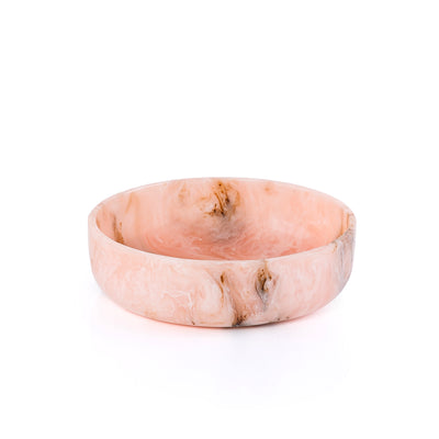 وعاء تقديم دائري وسط من الراتينج –وردي