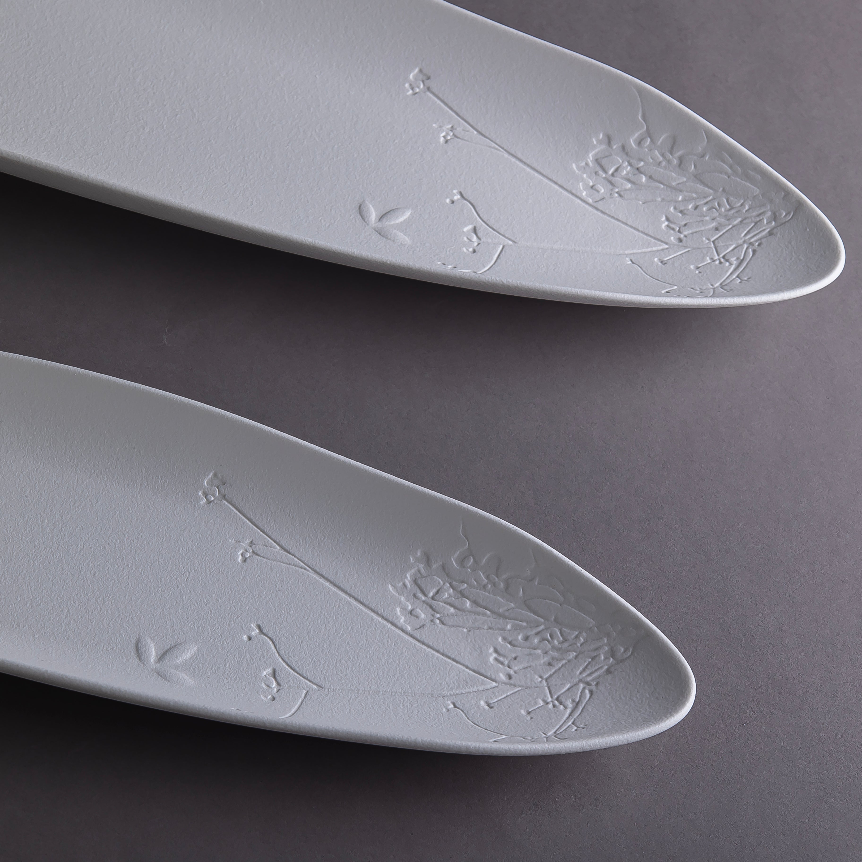 Set 2 Ceramic Plate with Gift Box – White