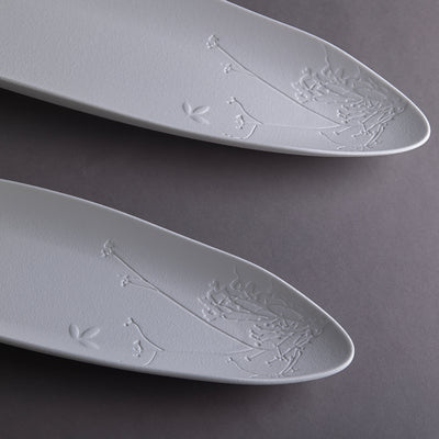 Set 2 Ceramic Plate with Gift Box – White