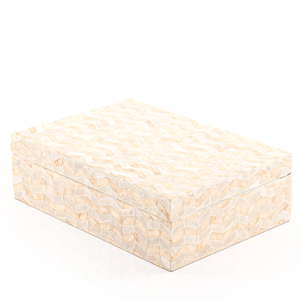 Rectangular Mother of Pearl Box with Lid - 40*28