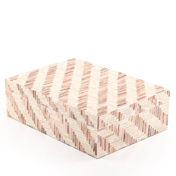 Rectangular Mother of Pearl Box with Lid - 40*28