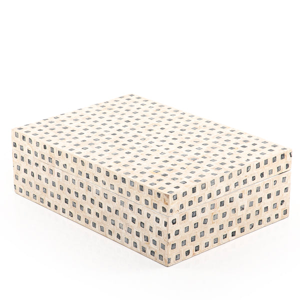 Rectangular Mother of Pearl Box with Lid - 40*28